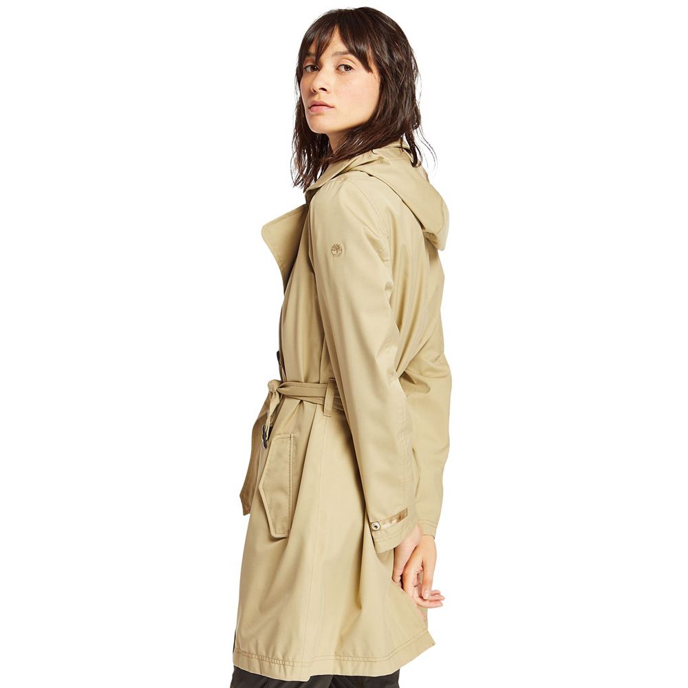 Abrigos Timberland Argentina Mujer - Classic Waterproof Trench - Kaki - FHSQNP-450